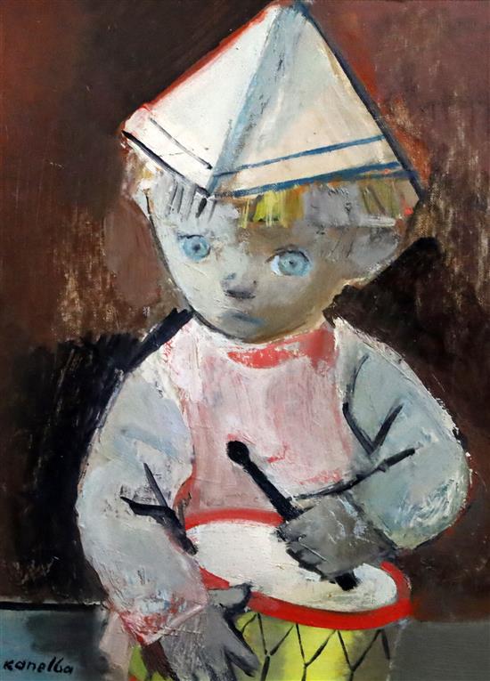 § Raymond Kanelba (1897-1960) Drummer boy 15.5 x 11.5in.